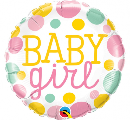 Balloon folic 18 inches QL Baby Girl dots Balloon folic 18 inches QL Baby Girl dots