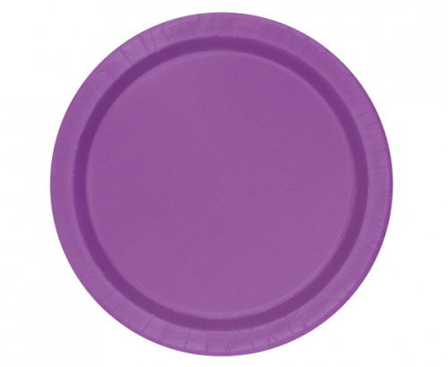 Paper plates, violet, 23 cm, 8 pcs. Paper plates, violet, 23 cm, 8 pcs.