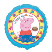 Folijas balons 18&quot; CIR — &quot;Peppa Pig Happy Birthday&quot;