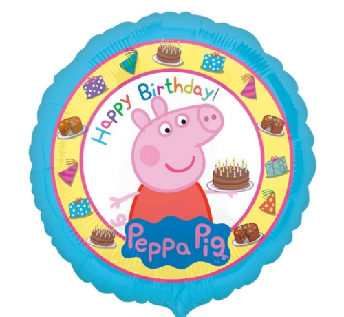 Folijas balons 18" CIR — "Peppa Pig Happy Birthday" Folijas balons 18" CIR — "Peppa Pig Happy Birthday"