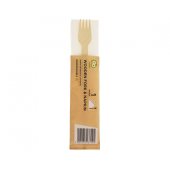 Eco-friendly collection - wooden fork with napkin,1 set