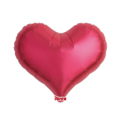 Ibrex hēlija balons, Jelly Heart 18&quot;, Metallic Red, 5 gab.