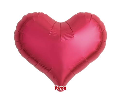 Ibrex hēlija balons, Jelly Heart 18", Metallic Red, 5 gab.