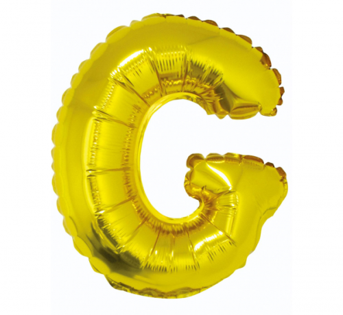 Folija balons &quot;Burts G&quot; , zelts, 35 cm