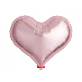 Ibrex hēlija balons, Jelly Heart 18&quot;, Metallic Light Pink, 5 gab.