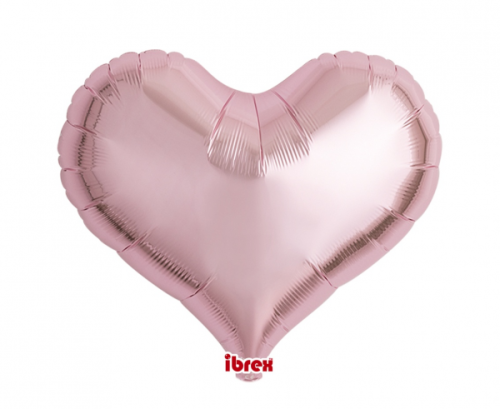 Ibrex hēlija balons, Jelly Heart 18", Metallic Light Pink, 5 gab.