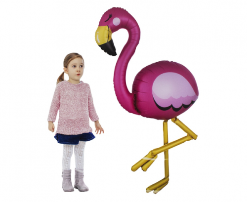 Foil balloon SHP walking Flamingo, 86x172 cm Foil balloon SHP walking Flamingo, 86x172 cm