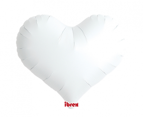 Гелиевый шар Ibrex, Jelly Heart 18 ", белый, 5 шт.