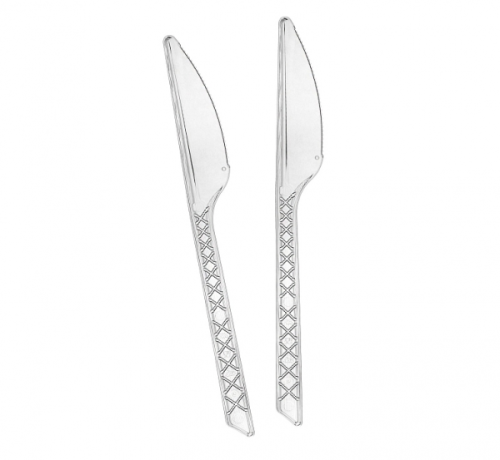 Medium, transparent knives, 100 pcs