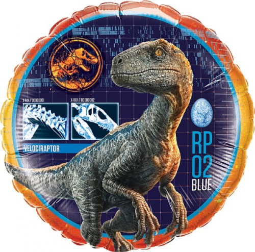 Foil balloon 18 inches QL CiR JURASSiC WORLD