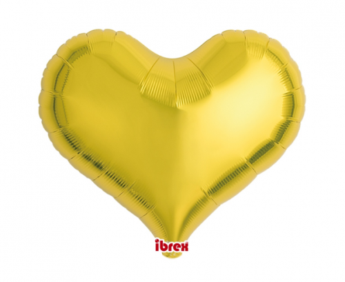 Гелиевый шар Ibrex, Jelly Heart 18 ", металлик золото, 5 шт.