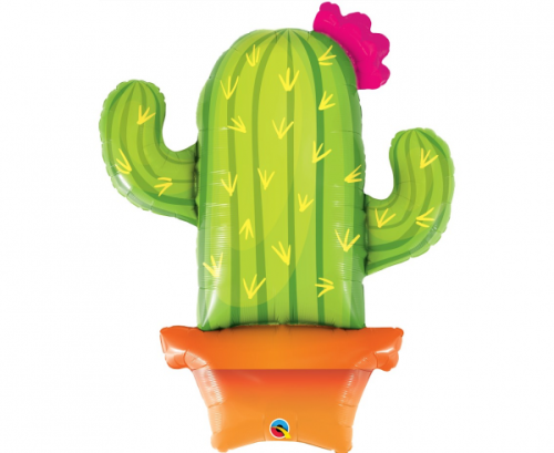 Воздушный шар из фольги 39 дюймов QL SHP Potted Cactus