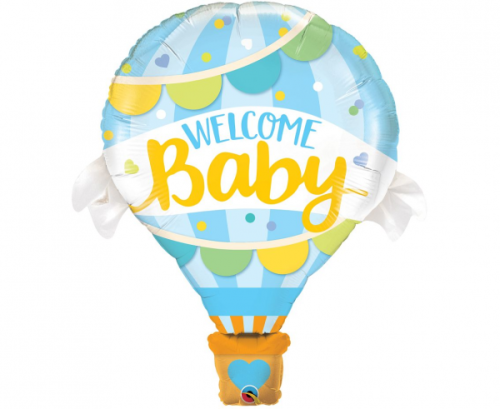 Foil balloon 42 inches QL SHP Welcome Baby