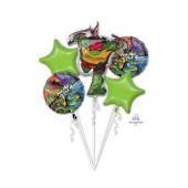 Balloon bouquet Rise of the TMNT / 5 pcs.