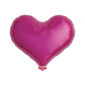 Ibrex hēlija balons, Jelly Heart 18&quot;, Metallic Magenta, 5 gab.