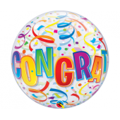 Воздушный шар из фольги 22 дюйма QL Bubble Congratulations
