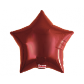 Ibrex hēlija balons, Star 15&quot;, Premium Metallic Red, 5 gab.