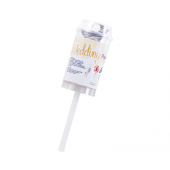 Mini confetti Push pop, white, 25,7 cm