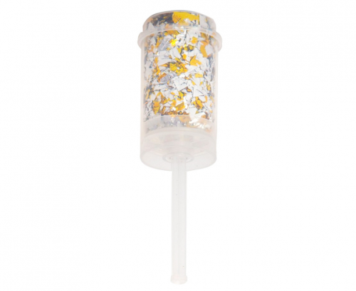 Confetti Push Popper, gold / silver Confetti Push Popper, gold / silver