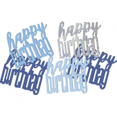 Confetti Glitz Happy Birthday, blue, 142 g