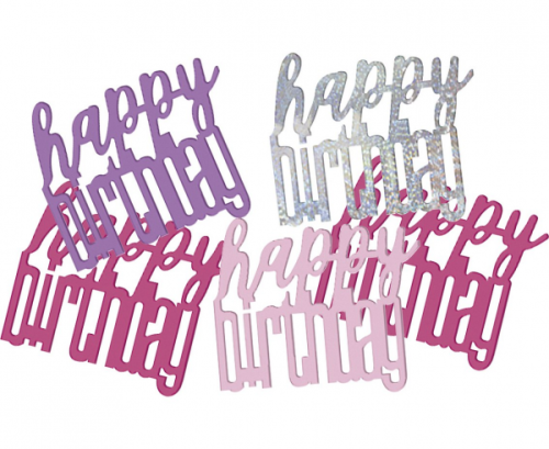 Confetti Glitz Happy Birthday, pink, 142 g