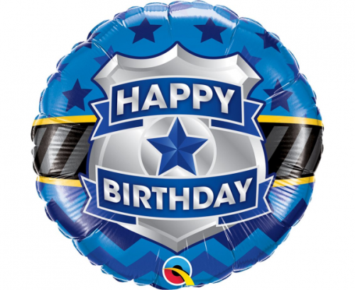 Balloon folic 18 inches QL CiR - Happy Birthday Badge