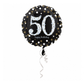 Воздушный шар фольгированный 18 "CIR Sparkling Birthday 50