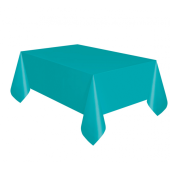 Foil table cover, caribbean blue