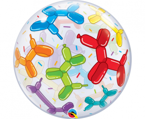 Воздушный шар из фольги 22 "QL Single Bubble Balloon Dogs