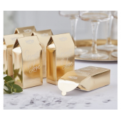 Confetti in gold biodegradable boxes Gold Wedding, white,7 g