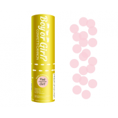Confetti cannon Boy or Girl light pink paper circles, 15 cm