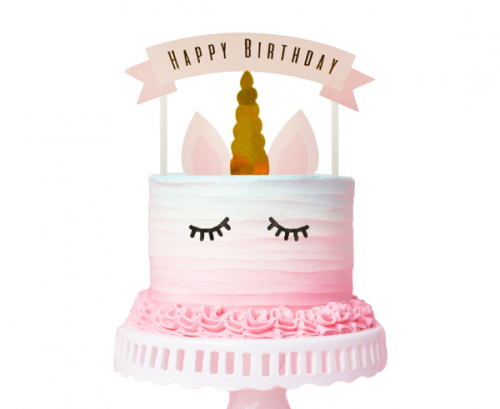 Unicorn cake paper decoration