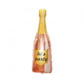 Champagne foil balloon, rose gold, 91x40 cm