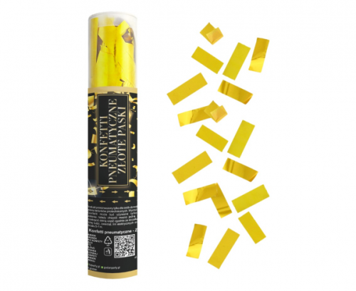 Confetti Cannon - gold stripes / 20 cm Confetti Cannon - gold stripes / 20 cm