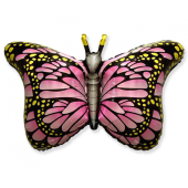 Foil balloon 24 inches FX, Butterfly (pink)