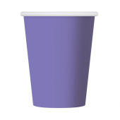 Paper cups, solid colour, lavender, 270 ml / 6 pcs
