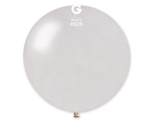 GM30 balloon, metallic sphere 0,80 m, white GM30 balloon, metallic sphere 0,80 m, white