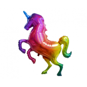 Воздушный шар из фольги Unicorn 135 см, радуга