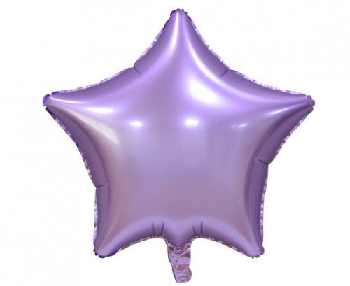 Воздушный шар из фольги &quot;Звезда&quot;, матовый, сиреневый, 19 дюймов.