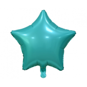 Воздушный шар из фольги &quot;Звезда&quot;, матовый, бирюзовый, 19 дюймов.