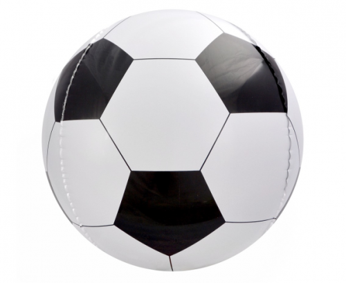 Воздушный шар из фольги 16 дюймов, сферическая форма, черно-белый