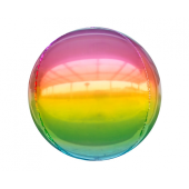 Folijas balons 16 collu sfēras formas varavīksne