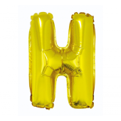 Folija balons &quot;H burts&quot; , zelts, 35 cm
