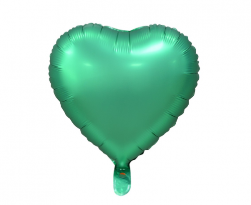 Folijas balons (sirds), matēts, zaļš, 18 collas
