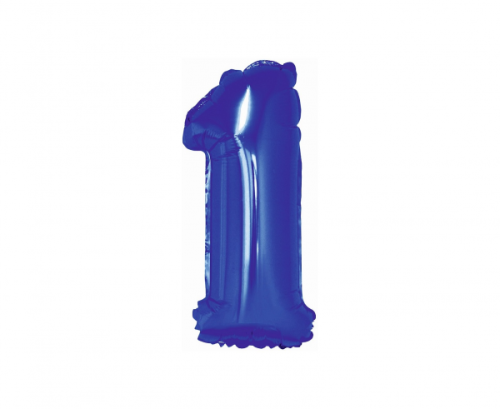 Foil balloon No 1, blue, 35 cm Foil balloon No 1, blue, 35 cm