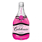 Folijas balons 39&quot; QL SHP &quot;Šampanietis pudele&quot; (rozā) ST ASORT