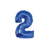 Foil balloon No 2, blue, 35 cm
