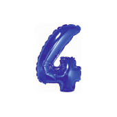 Folijas balons Nr.4, zils, 35 cm