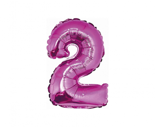 Folijas balons Nr.2", rozā, 35 cm Folijas balons Nr.2", rozā, 35 cm