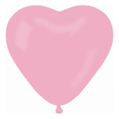 Воздушный шар CR пастель &quot;Сердце без печати&quot; - розовый 06/50 шт.